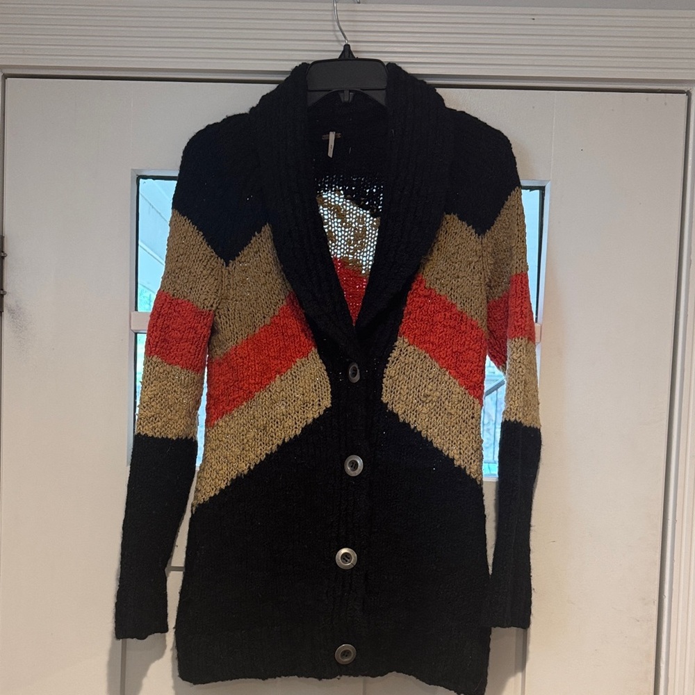 Free People Black Knit Sweater